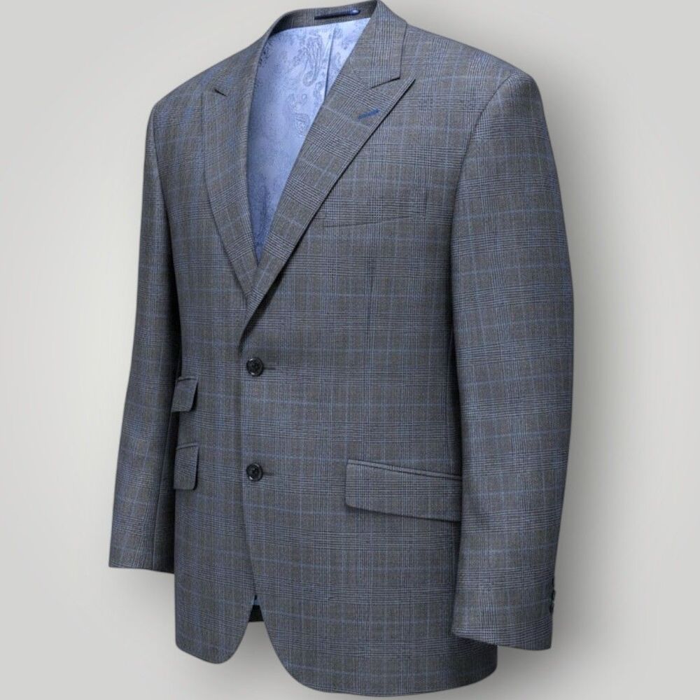VITALE BARBERIS CANONICO BESPOKE Wool Mens Blazer Sport Coat Jacket Gray